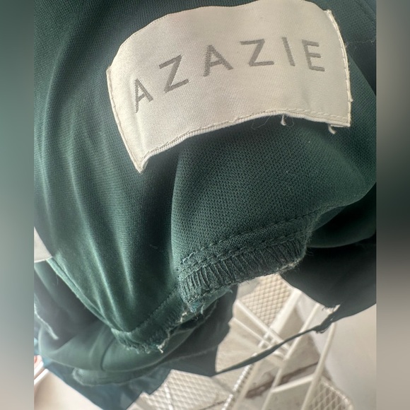 Azazie Deep Green Fabric - Picture 3 of 5